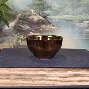 Vintage Gray's Pottery Copper Lustre Bowl Stoke-on-Trent Clipper Ship England